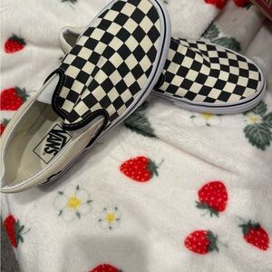 Vans Black and White Checkerboard Slip-Ons